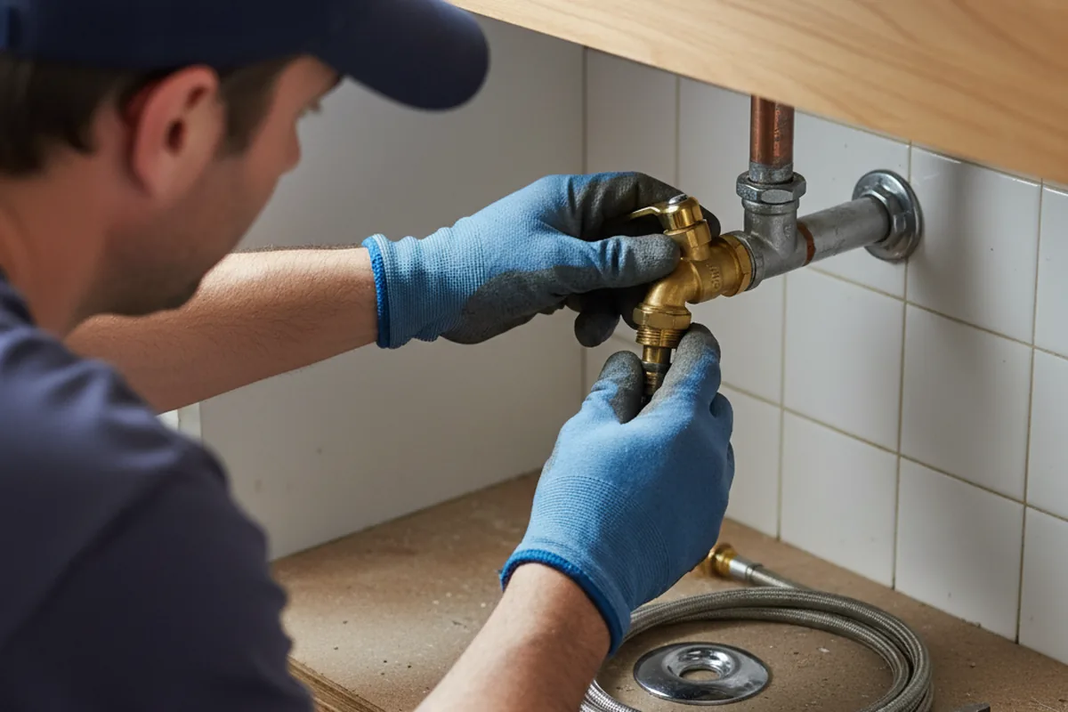 Shutoff valve and fitting work during Faucet and Fixture Repair in Williamsville